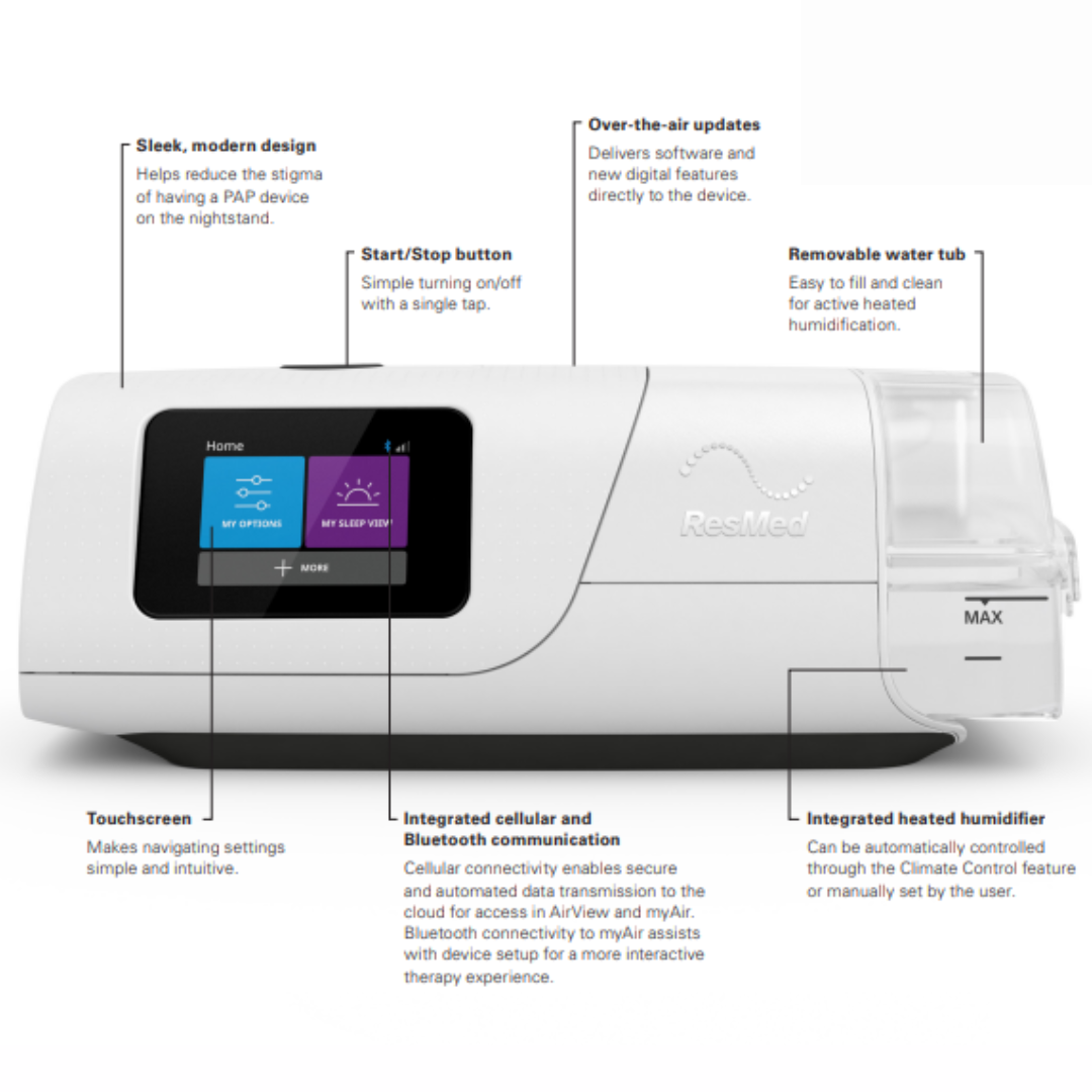 AirCurve 11 VAuto with HumidAir & ClimateLineAir (39019) By Resmed