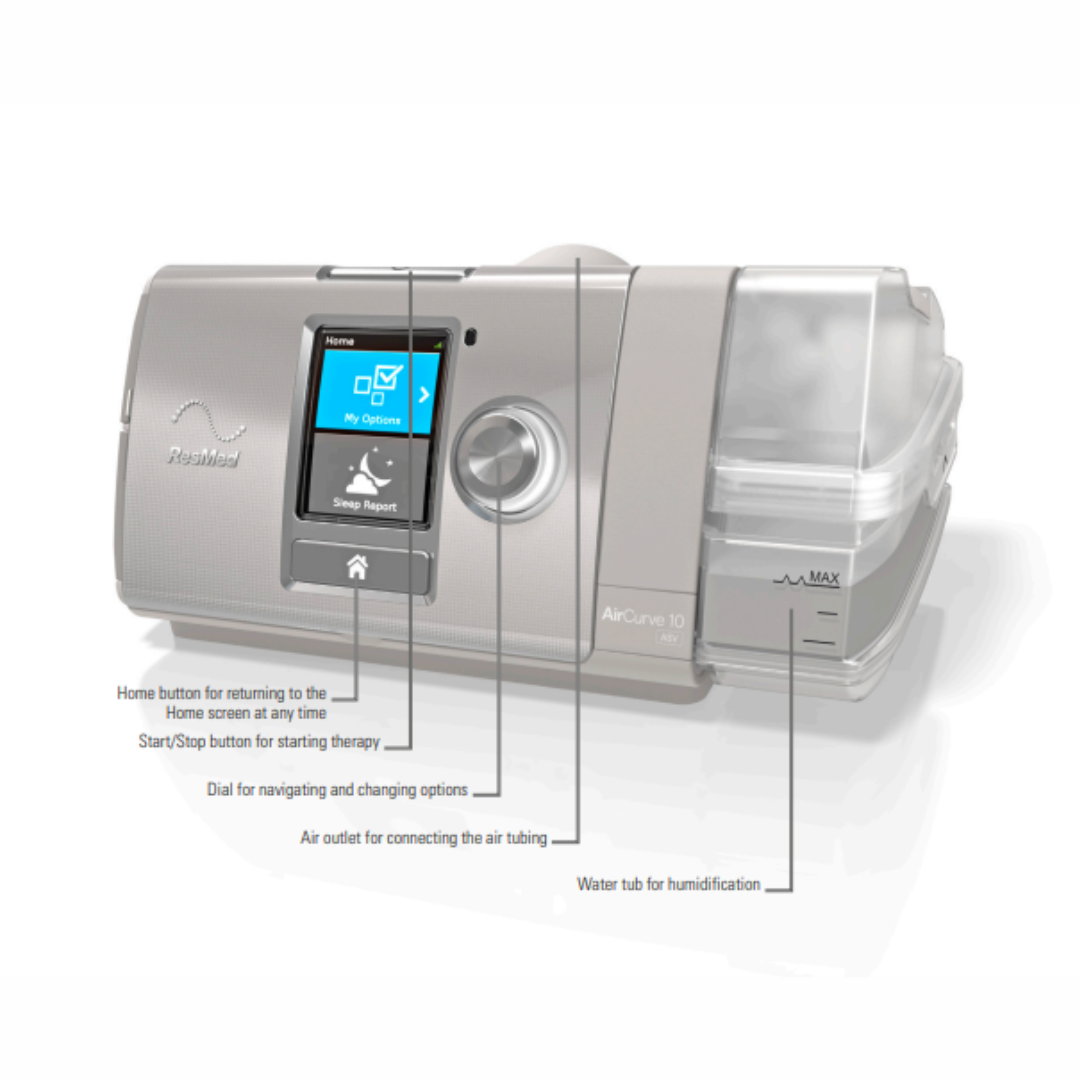 AirCurve 10 ASV with HumidAir and ClimateLineAir (37216) By Resmed